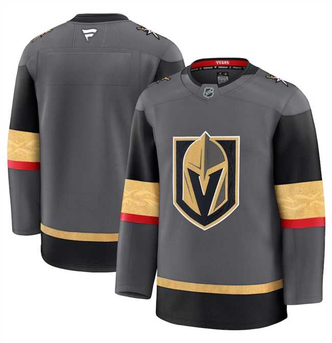 Mens Vegas Golden Knights Blank Grey 2024-25 Alternate Stitched Hockey Jersey Dzhi